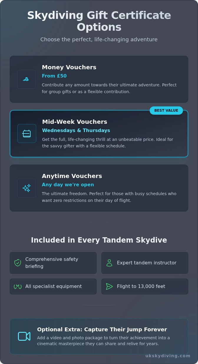 Buy a Skydiving Gift Certificate: The Ultimate Gift of Adventure