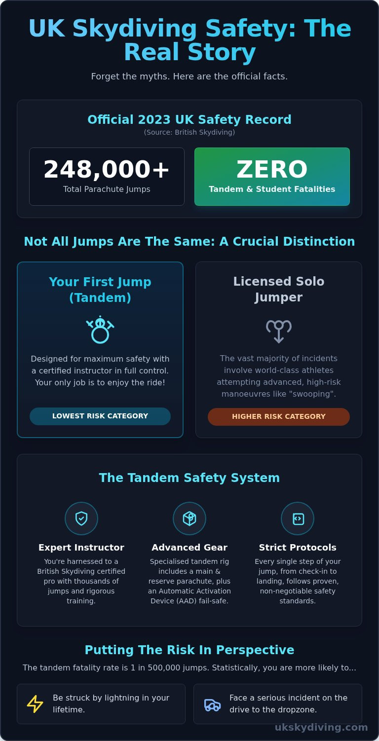 Skydiving Safety Statistics: A Data-Driven Look at the Real Risks